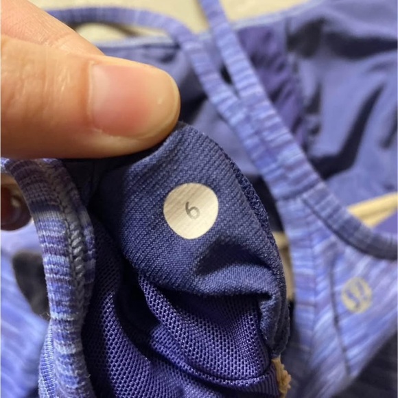 Lululemon flow y tank top. Size 6. Purple. Gym. Running. Workout. Active - Picture 4 of 5
